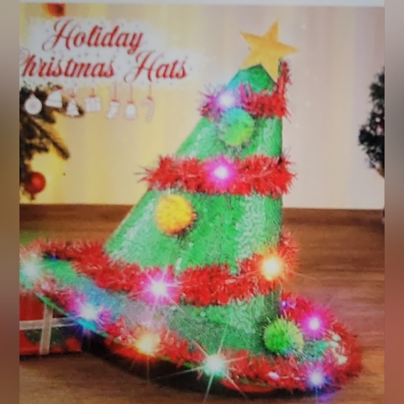 Festive Spiral Christmas Tree Hat - Picture 4 of 10